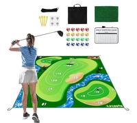 Alfombras de Práctica de Golf para Exterior - Herramienta de Ejercicio Deportivo | Tapete de Putting de Golf Multifuncional | para Uso en Interior Exterior Patio Trasero Campo de Prácticas Oficina Cés
