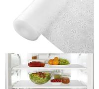 Alfombras de Refrigerador Antiincrustante, 30×300cm Alfombrillas Nevera EVA Antideslizante Antimoho Lavables Multifuncional Alfombrillas de Refrigerador para Cajones Mostrador de Cocina (Flor)
