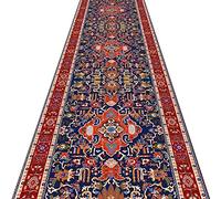 Alfombras de Sala Larga, Estilo Retro, Respaldo de Goma con Borde, Corte Antideslizante, Adecuado para el Suelo de la Cocina Y el Baño,/a/100X400Cm