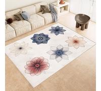 alfombras de Salon 140x200cm Flores Geométricas alfombras pequeñas Cubierta Decorativa Microfibra Suave Lavable Antideslizante para Dormitorio salón Pasillo fácil EL2478
