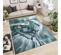 alfombras de Salon 60x120cm Águila Mecánica Alfombra niño Cubierta Suelo Microfibra Suave Transpirable Lavable Antideslizante para Dormitorio salón Pasillo EL3066