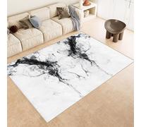 alfombras de Salon 60x120cm Geometría En Blanco Y Negro Alfombra niño Cubierta Suelo Microfibra Suave Transpirable Lavable Antideslizante para Dormitorio salón Pasillo EL1227