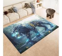 alfombras de Salon 60x120cm León Mecánico Alfombra niño Cubierta Suelo Microfibra Suave Transpirable Lavable Antideslizante para Dormitorio salón Pasillo EL3138