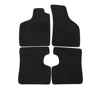 | Alfombras De Suelo Negro Terciopelo Personalizado para Twingo 1993-2006, Ajuste preciso, Base Antideslizante, Reforzada en la Zona del Pedal