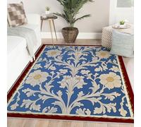Alfombras Decorativas 180x270 salón tapete Lavable William Morris Floral Vine Pattern moqueta Interior Grande Pelo bajo patrón Neutra Antideslizante Dormitorio Comedor Sala Juegos Oficina casa