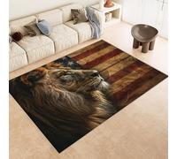 Alfombras Dormitorio Lavable 180x240 cm LeóN Estrellas Silvestre Impresión 3D Antideslizante Alfombra Línea Corta Tapetes para Sala Estar Salón Té Finca Rural Al Aire Libre (Reducción de Ruido)