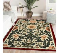 Alfombras flores rosas para sala de estar diseño creativo de madreselva plantas tropicales base antideslizante lavables estilo vintage grandes ideales para la decor del hogar o el dormitorio 90x120cm