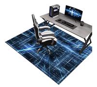Alfombras Gaming Oficina Suelo 120 x 140 cm Alfombrilla para Silla de Oficina Gaming, Alfombrilla Protectora de Piso Duro, Alfombra Antideslizante Silla Gaming, Gaming Protector de Suelo antiarañazos