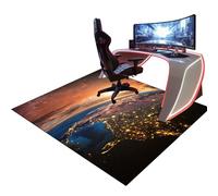 Alfombras Gaming Oficina Suelo, Alfombra Protector Suelo Silla Ruedas, Alfombrilla para Silla de Escritorio, Alfombrilla para Silla Antideslizante - para Suelos Duros, Laminado, Parqué 90 x 120 cm