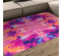 Alfombras geométricas Modernas y Coloridas, Pintura impresionista Abstracta para decoración maximalista, Alfombra Lavable Antideslizante de Pelo bajo para apartamento en la residencia 180x230cm