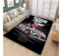 Alfombras Habitacion Infantil Clásico Auto Grafiti Carreras 3D, Decoración de áreas de Juegos para Niños Adolescentes, Alfombra Antideslizante para Sala de Estar, Zona de Sofá, 100x120 cm, Color 3