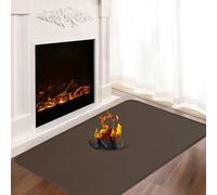 Alfombras ignífugas para chimeneas, 100 x 60 x 0,1 cm, almohadillas para estufa de leña, chimenea, interior y exterior, tapete para chimenea que protege los suelos de chispas y brasas