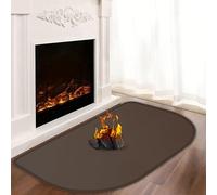 Alfombras ignífugas para chimeneas, 80 x 50 x 0,1 cm, almohadillas para chimenea de leña, interiores y exteriores, protege el suelo de chispas y brasas