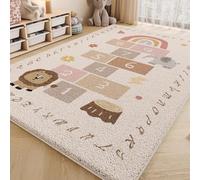 Alfombras Infantil de Imitación de Cachemira, Animal Gato Perro Grafiti 3D Alfombra Habitación Niños Niñas, Peluche Esponjoso Gaming Alfombra para Sala de Estar, Sala de Juegos, 100x160 cm, Style 1