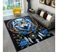 Alfombras Infantiles Niños Niñas Adolescentes Animales 3D Leopardos Bosques Tigres Mundo Submarino Peces Tropicales Paisaje Antideslizantes Alfombra para Salas de Estar Baños, 160x230 cm, Color 6