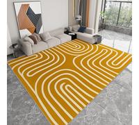 Alfombras - Lavables Entrada Casa Alfombra 80 x 150 cm Base Antideslizante Fina, Pelo Corto Multiusos Fácil de cuidar Resistente, Moderno Curvas Laberinto Geometría para Puertas y Pasillos Dormitorio