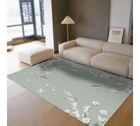 Alfombras Lavables máquina salón 180x240 Alfombras cerezos Flor Cerezo pájaros Japonesa Alfombra Suave Alfombra Antideslizante Pelo bajo Dormitorio Nursery Oficina Comedor decoración hogar