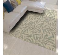 Alfombras Lavables máquina salón 60x90 Alfombra Dormitorio Hojas Plantas estética Resistente Manchas Antideslizante Pelo bajo Cocina Comedor vivero Beige