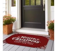 Alfombras lavables para sala de estar, suaves, de pelo bajo, elegancia, letras de arte navideño, tapete para interiores, para salón, dormitorio, comedor, oficina, decoración de área, copos de nieve