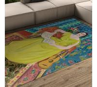 Alfombras Lavables salón 140x200 Alfombra Vintage Elegant Woman Famosa Pintura Estampado alfombras Antideslizantes Lana sintética Mantas Suaves Entrada vestidor Dormitorio