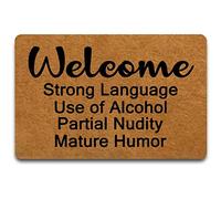 Alfombras Lenguaje Fuerte Desnudez Parcial Humor Suave Estera Interior Esponjosa Bienvenida Alfombra para Dormitorio Comedor Cocina 60X40Cm