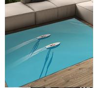 Alfombras Marinas Dormitorio 60x90 Alfombra Zona salón mesilla Dibujos Animados temática Azul Sur 60x90 Marino Alfombra Lavable Vacaciones Hawaianas Alfombra Minimalista Dormitorio decoración hogar