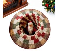 Alfombras navideñas para Interiores | ilusión 3D Antideslizante Papá Noel - Grandes Superficies Alfombras Decoración navideña - para Interiores Salón Decoración Apartamento Oficina Hotel