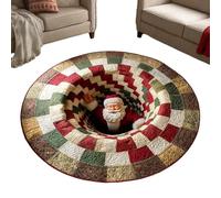 Alfombras para baño navideñas, decoración de Cocina y, Alfombrilla de ilusión 3D Navidad Suelo - Apto para Exterior, Entrada, Patio, casa, Dormitorio, salón, Cocina, Porche Interior