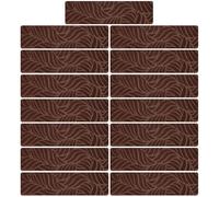 Alfombras para escaleras, Peldaños de Escalera Antideslizantes for Interiores, Multicolor, Paquete de 15, 76 x 20 x 10 cm(Coffee)