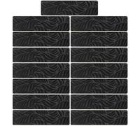 Alfombras para escaleras, Peldaños de Escalera Antideslizantes for Interiores, Multicolor, Paquete de 15, 76 x 20 x 10 cm(Black)