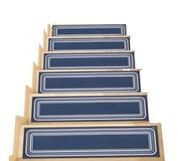 Alfombras para escaleras, Peldaños de Escalera autoadhesivos Antideslizantes for Interiores, Multicolor, 76 x 20 cm, Paquete de 6 o 9(Dark Blue,76x20cm 6piece)