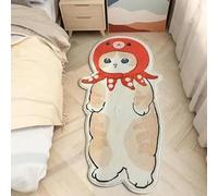 Alfombras para gatos, pequeñas y lindas alfombras de forma irregular para dormitorio, baño y habitación (40 x 120 cm) 1.3 x 3.9 pies, alfombra divertida de dibujos animados para mascotas, decoración