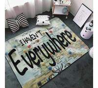 Alfombras para sala de estar, dormitorio, diseño con texto "I Haven't Been Everywhere But Its On My List", manta suave, lavable, 7,6 x 12,7 cm, alfombra antideslizante, alfombra de suelo para