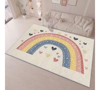 Alfombras para Salon Estilo De Dibujos Animados, Abstracto Arco Corazón De Amor Tema Suave Pelo Corto Antideslizante Alfombra, Alfombra para Sala de Estar Dormitorio Decoración del Hogar 80 x 150 cm