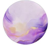 Alfombras Redondas 100 cm (Round) Salon Tapete Quarto Pelo Corto Arte de sueños fluidos en Rosa y Morado Antideslizante Lavables en Lavadora Sala para Cocina, Halls, Balcón Rosa púrpura
