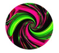 Alfombras Redondas con gradiente en Espiral - Alfombras Redondas de Remolino Rosa Fluorescente 3D abstractas Modernas para decoración de Cocina de Dormitorio 200cm