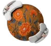 Alfombras Redondas para Sala de Estar 120 cm, Retro Floral Pastoral Alfombras Antideslizantes para Dormitorio mesita de Noche Cocina y decoración del hogar Multicolor