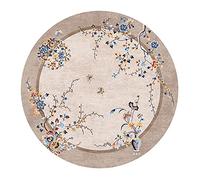 Alfombras redondas retro de 140 cm, lavable, antideslizante, para sala de estar y dormitorio, ideal para espacios grandes y pequeños, alfombrillas para sillas de computadora, decoración elegante del