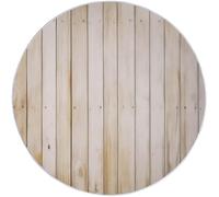 Alfombras Redondas Simple Tablones de Madera Textura Estampado Imprimir Antideslizante Alfombra Redonda 180 cm para Sala de Estar Dormitorio Estudiar Entrada, Pelo Corto Lavable Marrón claro Alfombras
