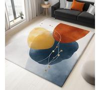 Alfombras Salón Formas Geométricas Abstractas Moqueta Pelo Corto Suave, Antideslizante Alfombra, Moqueta de imitación de Cachemira para Dormitorio Interior (, 60 x 90 cm)