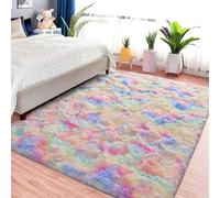 Alfombras Salón Grandes Pelo Largo Alfombra Habitación Dormitorio Lavables Alfombra Antideslizante Muy Suave para salón o Dormitorio,Rainbow girl alfombra dormitorio (120x200 cm, Color arco iris)