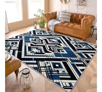 Alfombras Salon Moderna 80x150 cm GeometríA Creatividad RetíCula de Rombos Suave Alfombra de Habitacion Antideslizante Lavables Apta para Mascotas Antiincrustante Azul Tapete Sala para Sala Baño