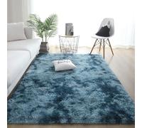Alfombras SalóN Pelo Largo - Moderna Suaves Color SóLido Grande Peludas Antideslizante Alfombrilla Lavables Ideal Para Decorar Dormitorios, Comedores Y Habitaciones Infantiles.(Blue 2,200x230cm)