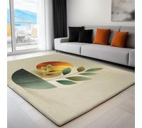 Alfombras Salon Sol Bohemio Hojas 90 x 150 cm Alfombra Suave Antideslizante Lavable, Verde Modernas de Interior Alfombra - para salón Dormitorio Comedor