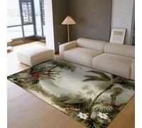 Alfombras Selva Tropical salón Palmera Bosque bruma Lavable Antideslizante moqueta Pelo bajo Dormitorio Granja Comedor bajo Mesa 80x150cm