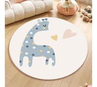 Alfombras Suaves para Dormitorio Baño Sofá Silla Cojín Alfombra de Juegos para Habitación Juvenil Chico Infantile Niño Lavable Suave Antideslizante Estrella Arcoíris Conejo (Blanco 1, 100x100cm)