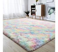 Alfombras Suaves para La Habitación De Las Niñas: Alfombra Mullida El Área del Arco Iris Niños Dormitorio Bebé Decoración Hogar,60X120cm