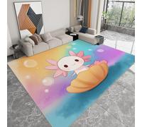 Alfombras suaves y esponjosas de 140 x 200cm para sala de estar - Alfombra con Animales de dibujos animados antideslizante lavable a máquina alfombra interiorBurbujas de diálogo de dibujos animados