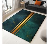 Alfombras Suaves y esponjosas de 80 x 120 cm para Sala de Estar y Dormitorio - Alfombra con Mármol Geométrico Lujo Nórdico Antideslizante Lavable a máquina Alfombra Interior