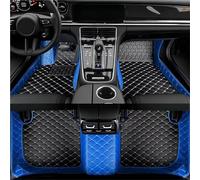 Alfombras talonera para Skoda para Rapid 2020 2021 2022 2023 2024 2025 2026 Juego Completo De Alfombrillas Impermeables Accesorios para Coches(Black and Blue)